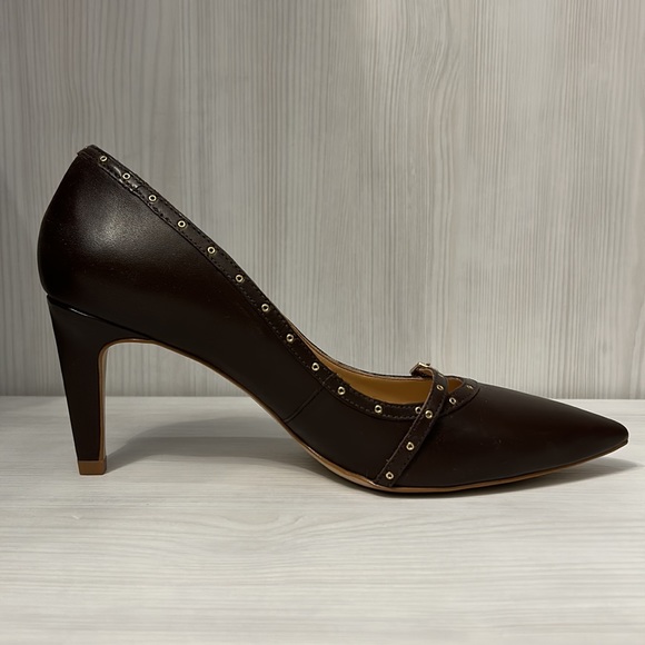 Talbots brand brown leather heels, size 8.5 M - Picture 3 of 7